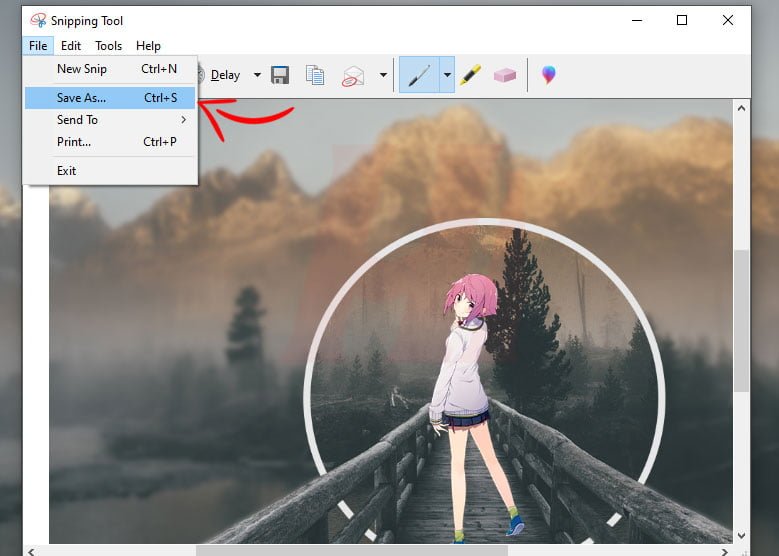 Save As Snipping Tool