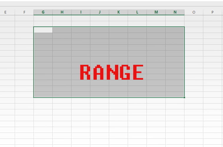 Arti Range di Excel