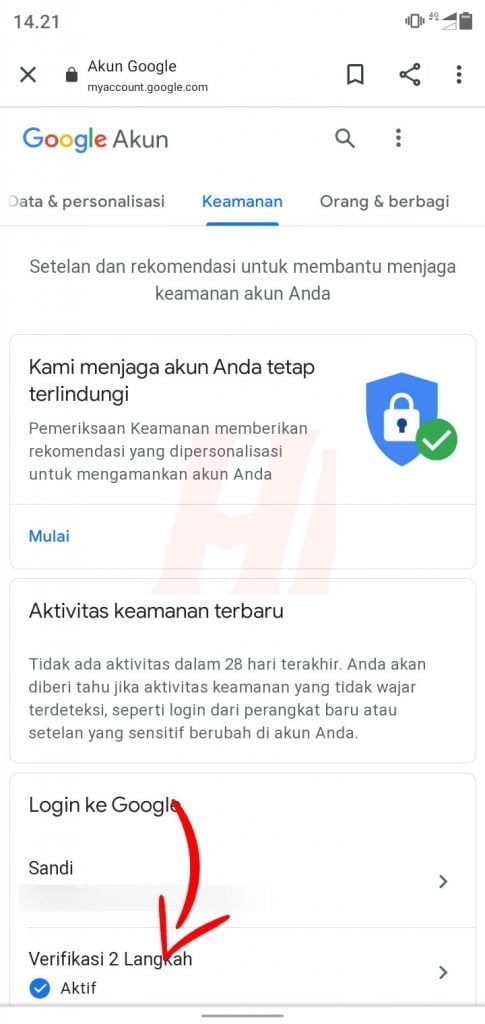 Cara melihat aktivitas akun google