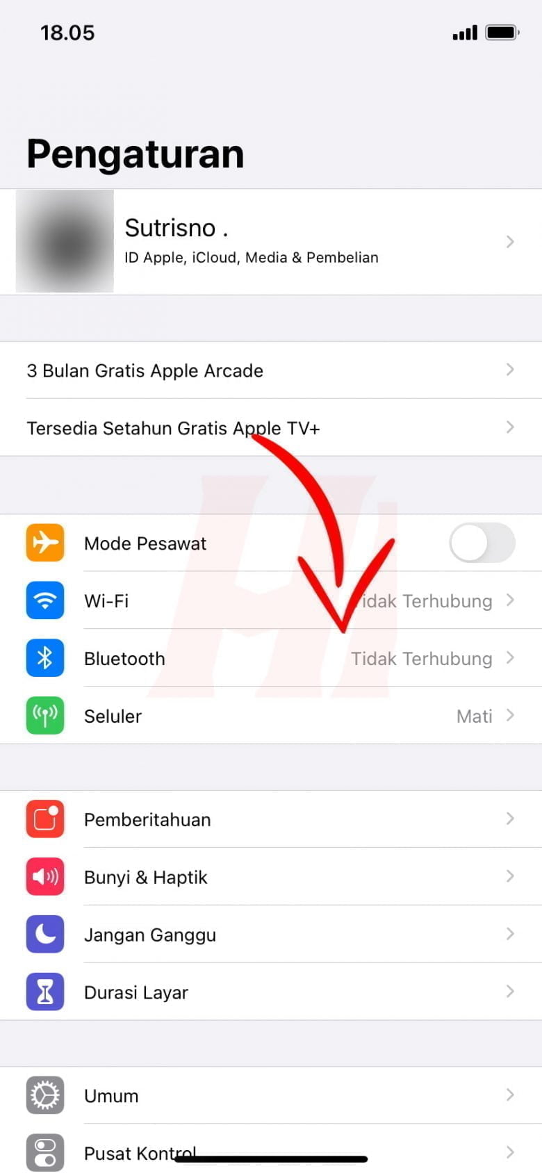 Cara Menonaktifkan Bluetooth di iPhone