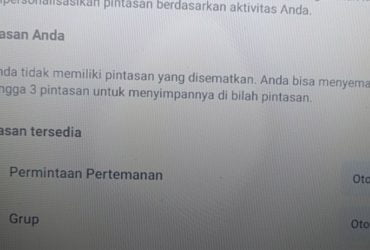 Cara Mengatur Bilah Pintasan di Facebook Dengan Bilah Pintas Yang Lain