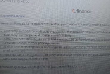 Cara Menonaktifkan SPayLater di Akun Shopee