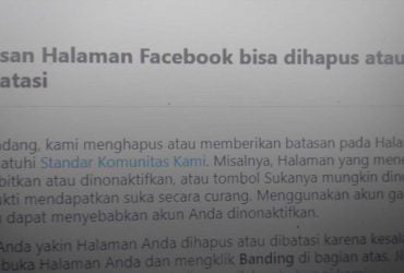 Cara Memperbaiki Halaman Facebook Dibatasi Supaya Normal Kembali
