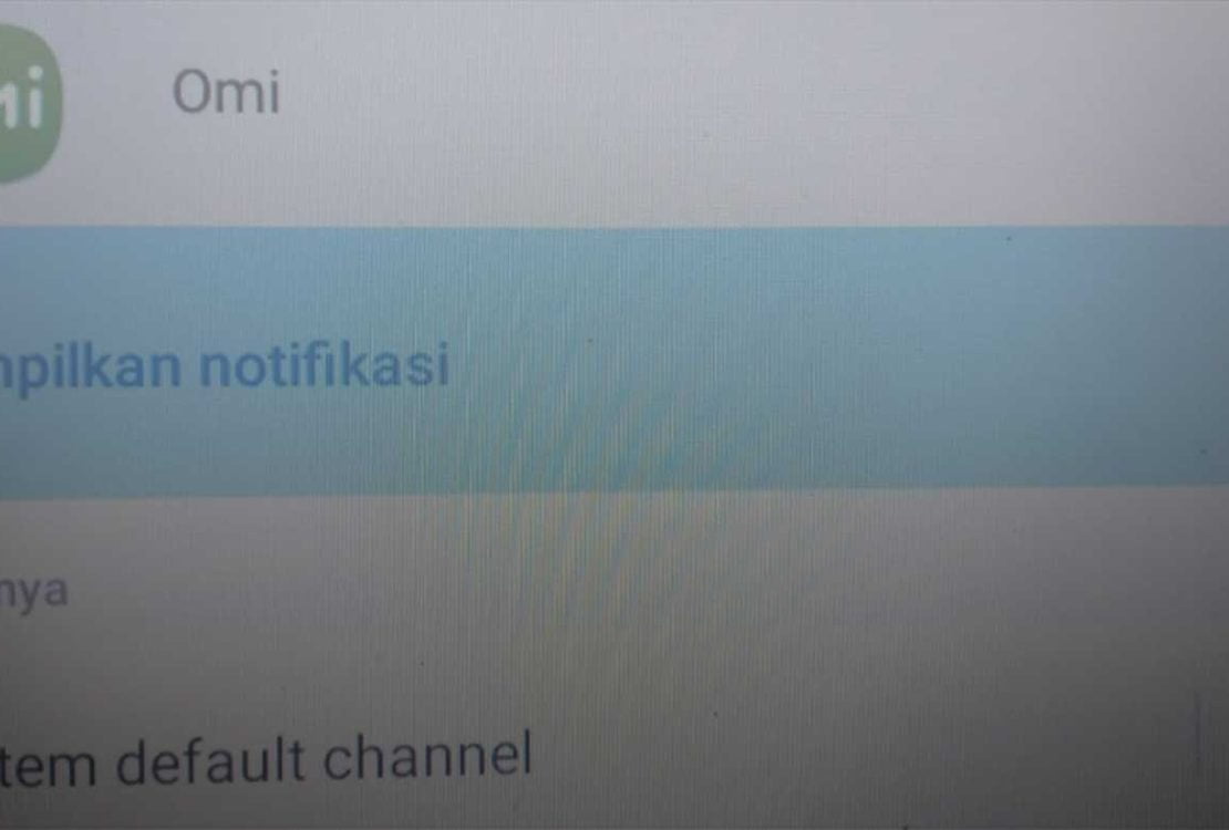 Cara Menghilangkan Notifikasi Dari Aplikasi Omi