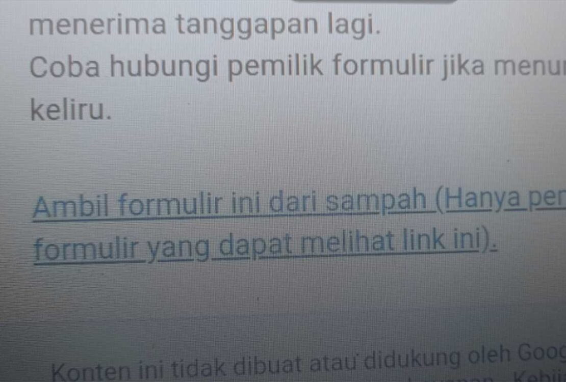 Solusi Google Form Sudah Tidak Menerima Tanggapan Lagi