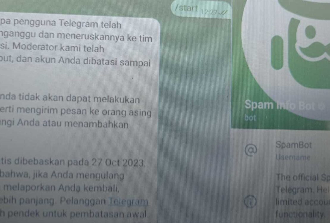 Cara Mengatasi Akun Telegram Dibatasi Supaya Normal dan Bisa Kirim Chat di Grup