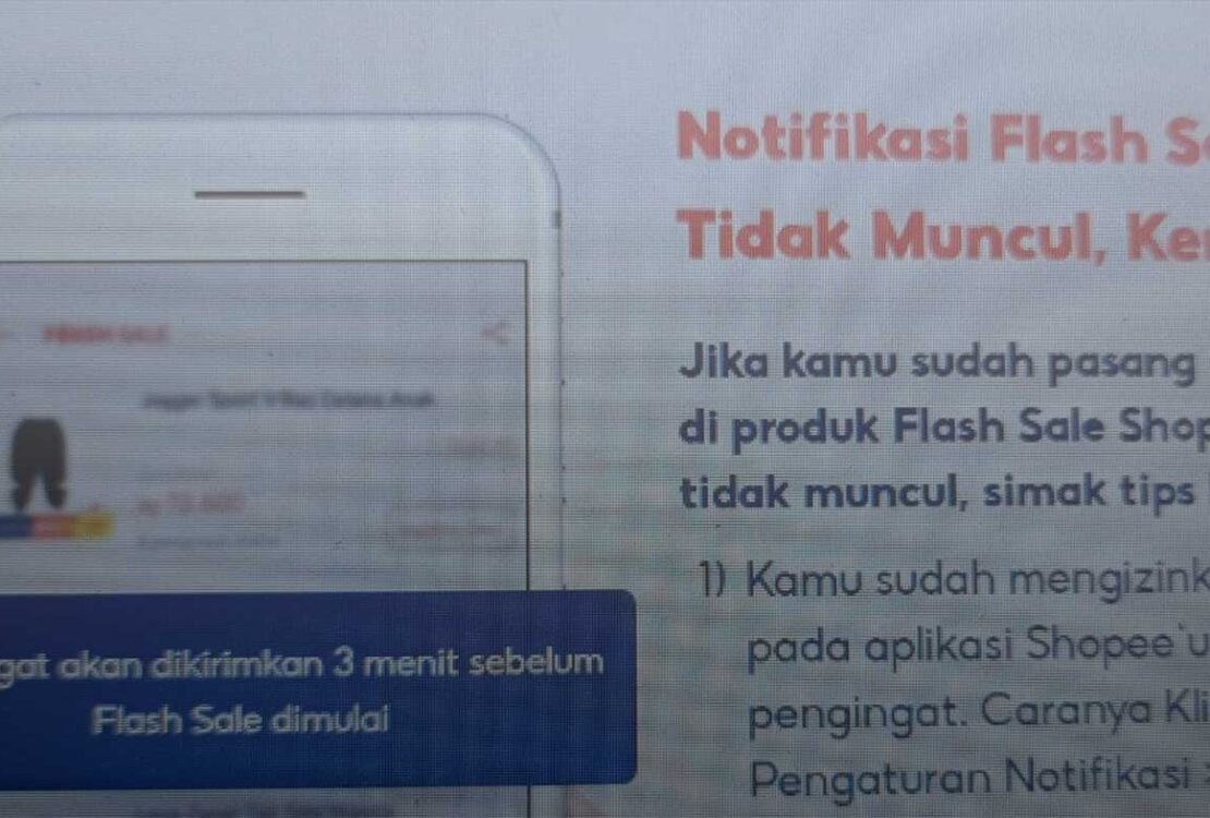 5 Cara Mengatasi Pengingat Shopee Tidak Muncul Saat Flash Sale